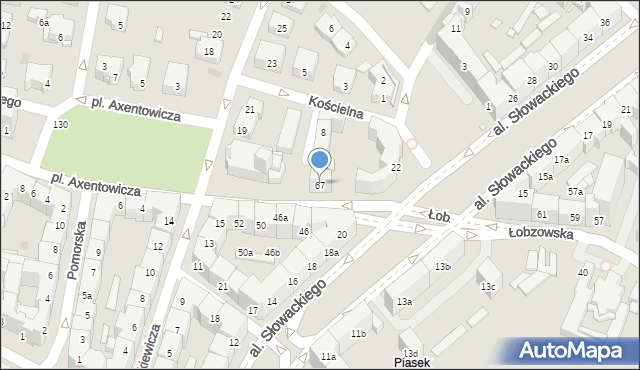 Kraków, Łobzowska, 67, mapa Krakowa