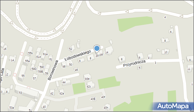 Kraków, Łobodowskiego Józefa, 10, mapa Krakowa