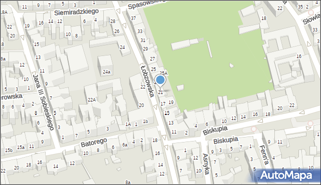 Kraków, Łobzowska, 21, mapa Krakowa