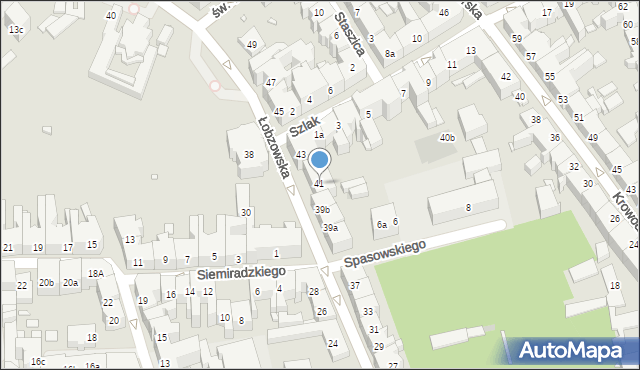 Kraków, Łobzowska, 41, mapa Krakowa