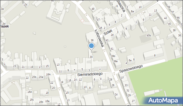 Kraków, Łobzowska, 32, mapa Krakowa