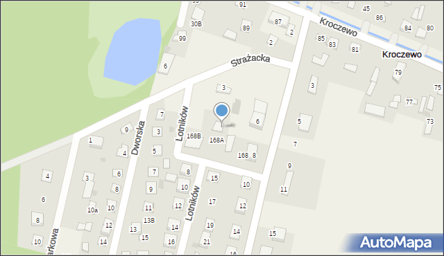 Kroczewo, Lotników, 3, mapa Kroczewo