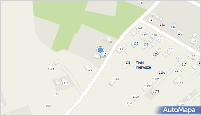 Krosno, Lotników, 10a, mapa Krosna