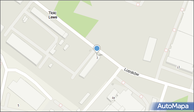 Krosno, Lotników, 4, mapa Krosna