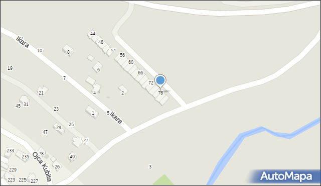 Krosno, Lotników, 78, mapa Krosna