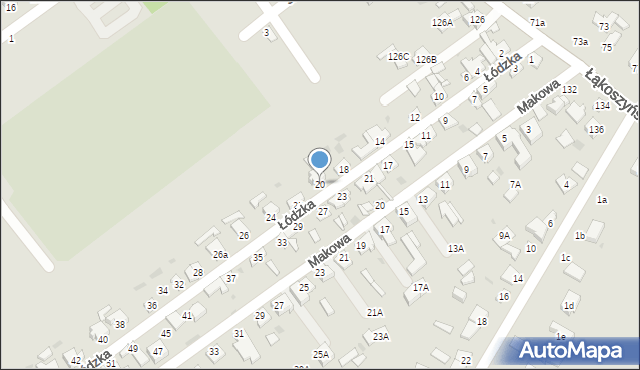 Kutno, Łódzka, 20, mapa Kutno