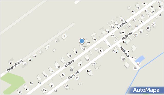 Kutno, Łódzka, 72, mapa Kutno