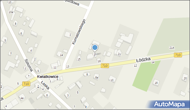 Kwiatkowice, Łódzka, 17, mapa Kwiatkowice