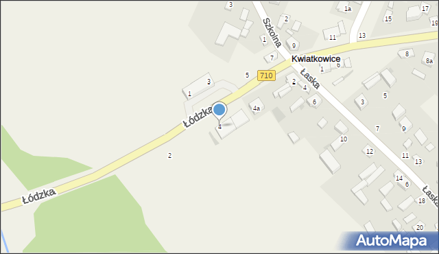 Kwiatkowice, Łódzka, 4, mapa Kwiatkowice