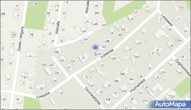 Legionowo, Łowicka, 20, mapa Legionowo