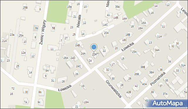 Legionowo, Łowicka, 22A, mapa Legionowo