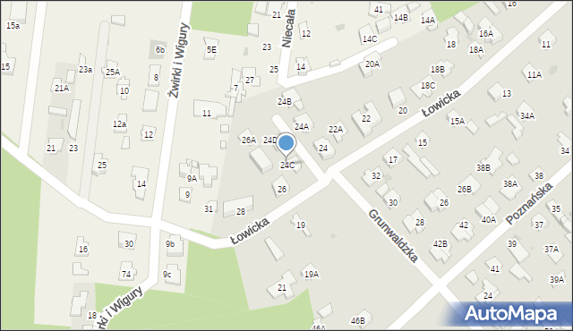 Legionowo, Łowicka, 24C, mapa Legionowo