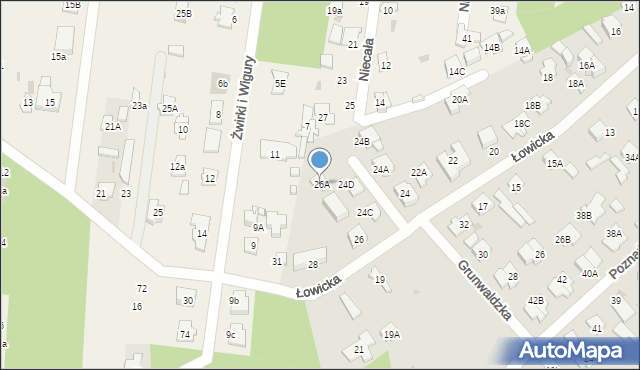 Legionowo, Łowicka, 26A, mapa Legionowo