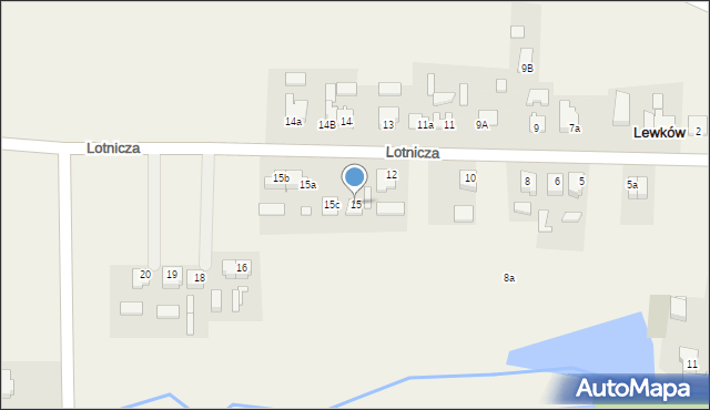 Lewków, Lotnicza, 15, mapa Lewków