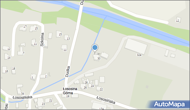 Limanowa, Łososińska, 30a, mapa Limanowa