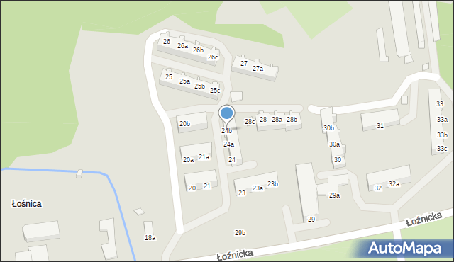 Łobez, Łoźnicka, 24b, mapa Łobez