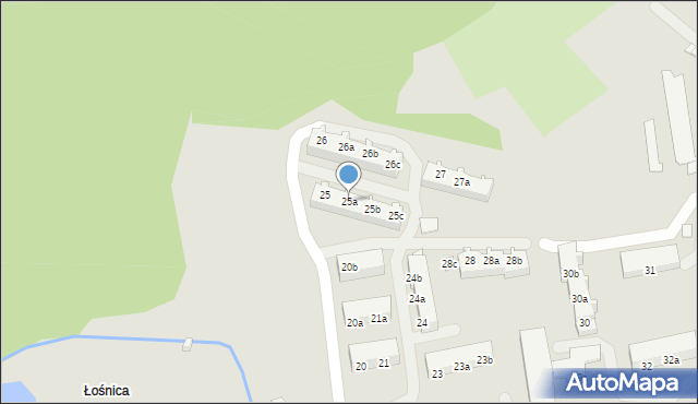 Łobez, Łoźnicka, 25a, mapa Łobez