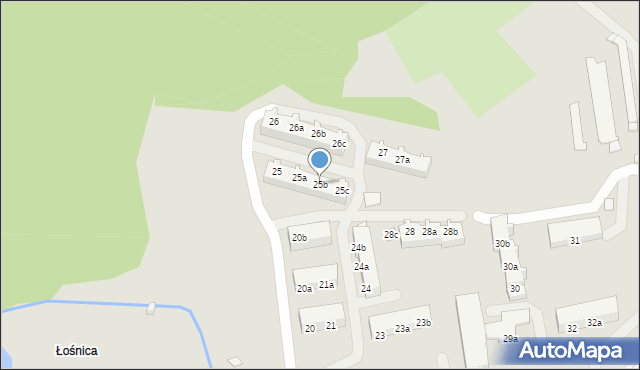 Łobez, Łoźnicka, 25b, mapa Łobez