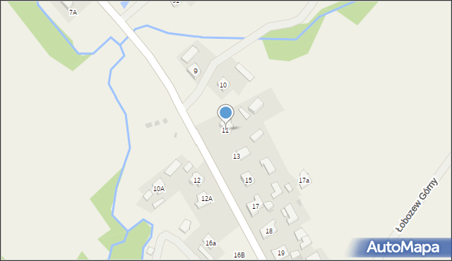 Łobozew Górny, Łobozew Górny, 11, mapa Łobozew Górny