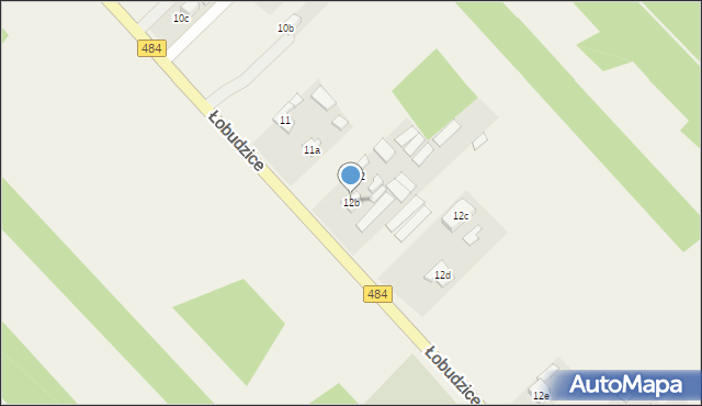 Łobudzice, Łobudzice, 12b, mapa Łobudzice