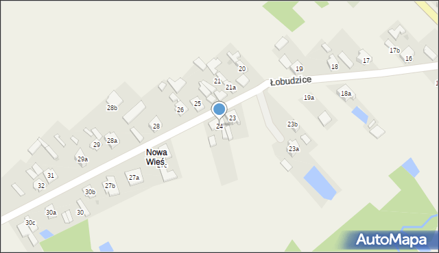 Łobudzice, Łobudzice, 24, mapa Łobudzice
