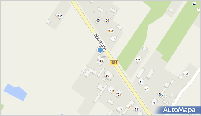 Łobudzice, Łobudzice, 68a, mapa Łobudzice