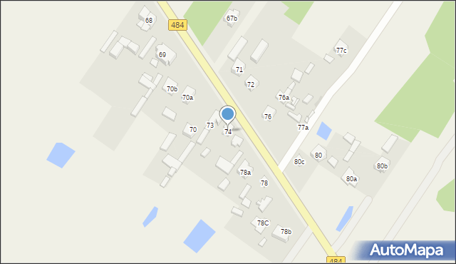 Łobudzice, Łobudzice, 74, mapa Łobudzice