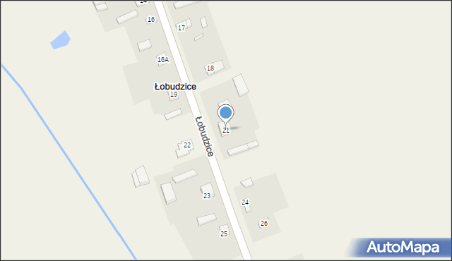 Łobudzice, Łobudzice, 21, mapa Łobudzice