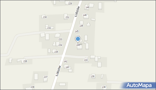 Łobzów, Łobzów, 143, mapa Łobzów