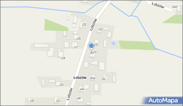 Łobzów, Łobzów, 151, mapa Łobzów