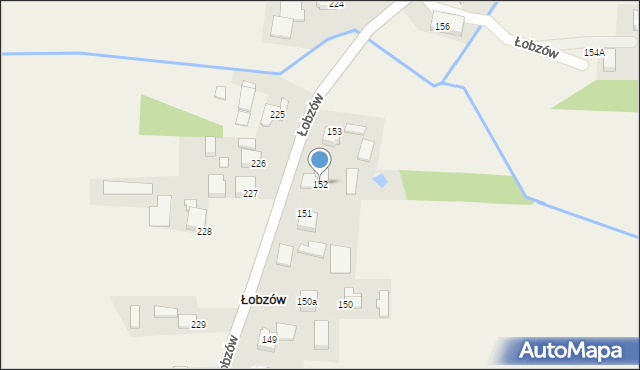 Łobzów, Łobzów, 152, mapa Łobzów