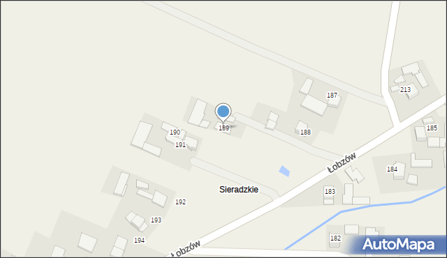 Łobzów, Łobzów, 189, mapa Łobzów