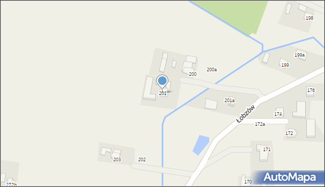 Łobzów, Łobzów, 201, mapa Łobzów