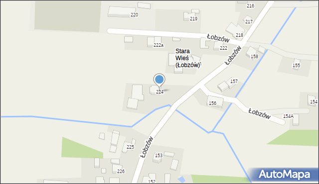 Łobzów, Łobzów, 224, mapa Łobzów