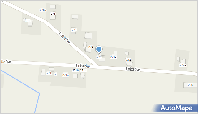 Łobzów, Łobzów, 273, mapa Łobzów