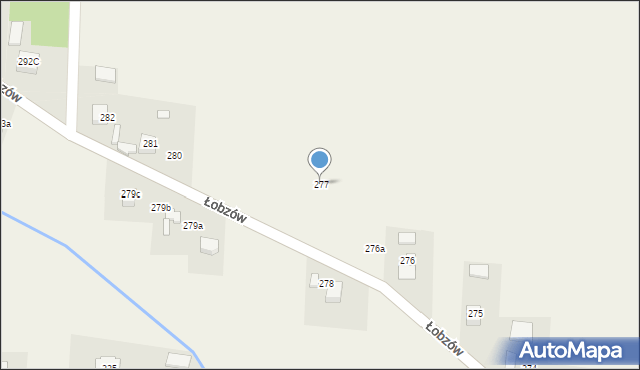 Łobzów, Łobzów, 277, mapa Łobzów
