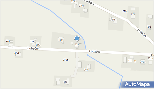 Łobzów, Łobzów, 279, mapa Łobzów