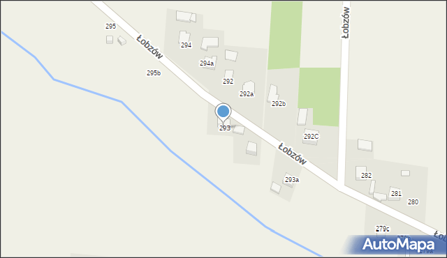 Łobzów, Łobzów, 293, mapa Łobzów