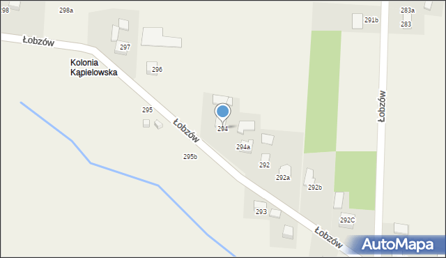 Łobzów, Łobzów, 294, mapa Łobzów