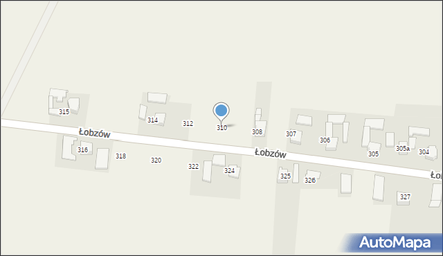 Łobzów, Łobzów, 310, mapa Łobzów