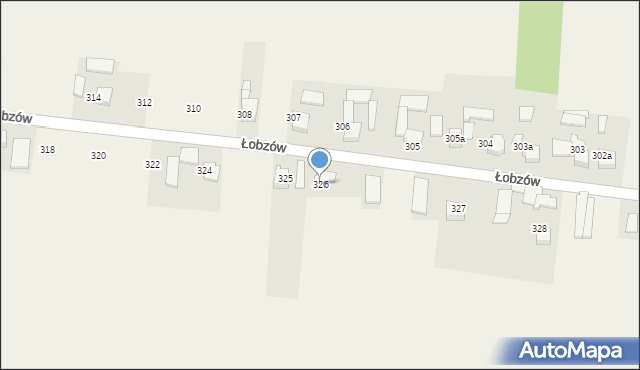 Łobzów, Łobzów, 326, mapa Łobzów