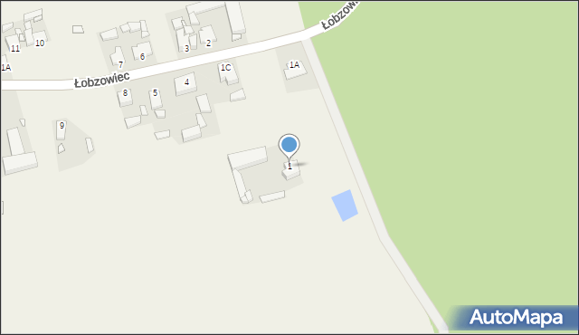 Łobzowiec, Łobzowiec, 1, mapa Łobzowiec