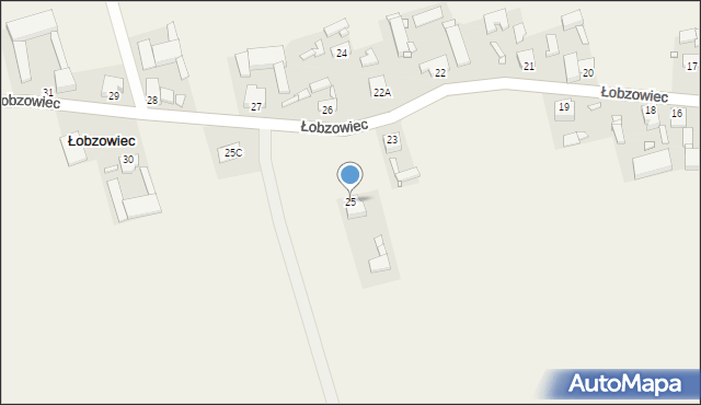 Łobzowiec, Łobzowiec, 25, mapa Łobzowiec