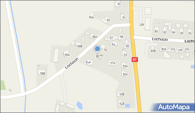 Łochocin, Łochocin, 50, mapa Łochocin