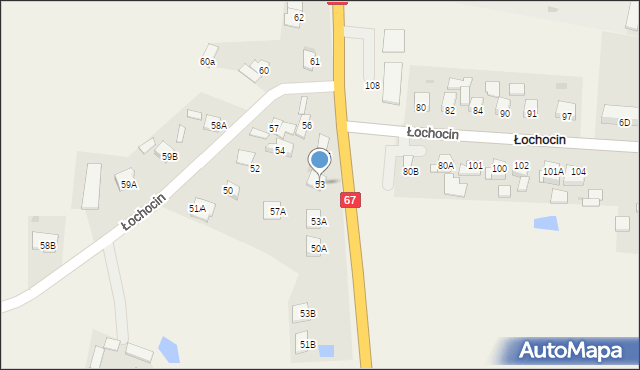 Łochocin, Łochocin, 53, mapa Łochocin