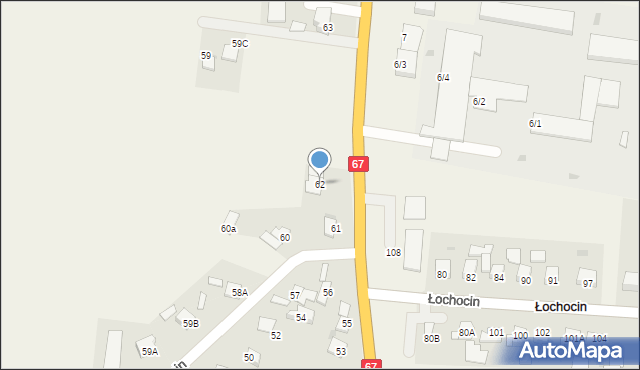 Łochocin, Łochocin, 62, mapa Łochocin