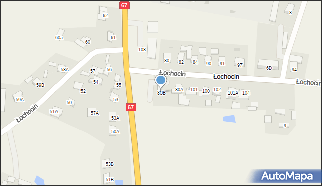 Łochocin, Łochocin, 80B, mapa Łochocin