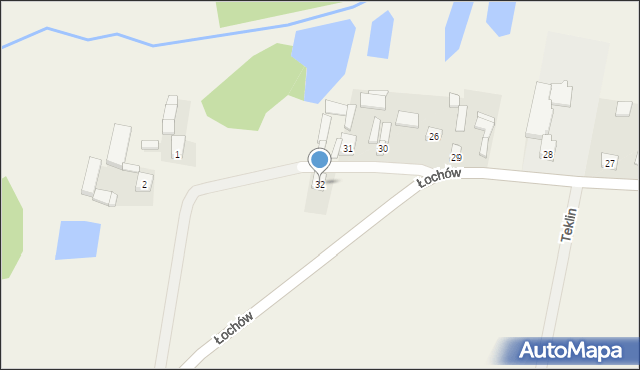 Łochów, Łochów, 32, mapa Łochów