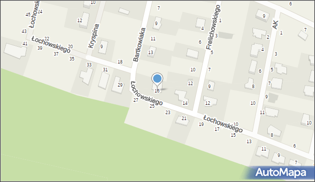 Łochowo, Łochowskiego Wojciecha, 16, mapa Łochowo