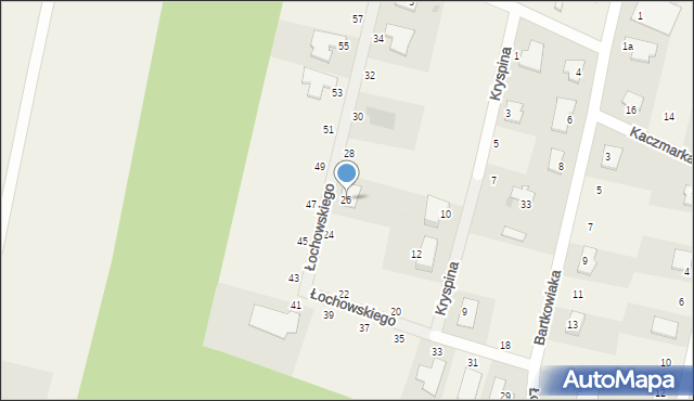 Łochowo, Łochowskiego Wojciecha, 26, mapa Łochowo